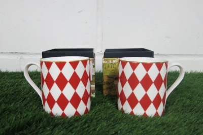 2 x Halcon Days Hand Painted China Cups in Original Boxes.