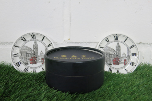 2 x Halcon Days Hand Painted China London Design Coasters, in Original Box.