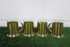 4 x Gold, Chrome & Glass Cups.