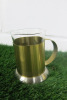 4 x Gold, Chrome & Glass Cups. - 2