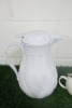 1 x Large White Jug & 1 x Small White Jug with Strainer. - 3