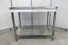 Stainless Steel Work Table with Shelf Under. Size H85 x W101 x D70cm.