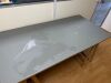 Grey Top Wooden A Frame Table. Size H76 x W160 x D80cm. - 2