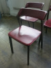 15 x TON Merano Dining Chairs Upholstered in Red Leather. - 2