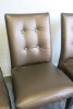 4 x Gold Button Back Dining Chairs with Black Legs (Condition as Viewed). - 2