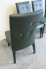 24 x Dark Green Button Back Dining Chairs with Black Legs (Condition as Viewed). - 5