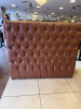 6 x Brown Faux Leather Free Standing Banquet Seats to Include: 1 x Double Button Backed & 5 x Single Button Backed. Size 112 x 130 x 60cm. - 7
