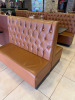6 x Brown Faux Leather Free Standing Banquet Seats to Include: 1 x Double Button Backed & 5 x Single Button Backed. Size 112 x 130 x 60cm. - 11