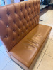 6 x Brown Faux Leather Free Standing Banquet Seats to Include: 1 x Double Button Backed & 5 x Single Button Backed. Size 112 x 130 x 60cm. - 13