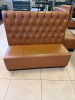 6 x Brown Faux Leather Free Standing Banquet Seats to Include: 1 x Double Button Backed & 5 x Single Button Backed. Size 112 x 130 x 60cm. - 15