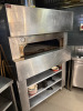 Clayburn, Clayoven Stone Based Gas Pizza Oven on Castors with 3 Shelves Under, Comes with 3 x Pizza Peels. Size H180 x W114 x D94cm. - 3