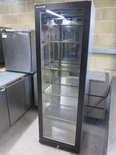 Precision Wine Display Fridge, Model BBS1850 with Key. Size H185 x W60 x D50cm.