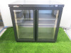 Gamko 2 Door Display Back Bar Chiller, Model LG3/250G, with 2 Shelves. Size H83 x W90 x D55cm.