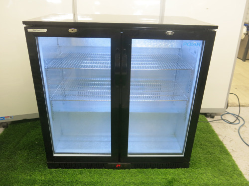 Polar 2 Glass Door Back Bar Display Chiller, Model GL002-05. Size H90 x W90 x D50cm.