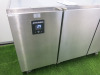 Precision 2 Door Stainless Steel Mobile Undercounter Fridge, Model MCU211. Size H85 x W135 x 67cm. - 2