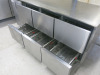 Precision 6 Draw Stainless Steel Mobile Prep Top Fridge, Model MCU311. Size H85 x W180 x 67cm. - 4