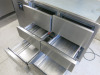 Precision 6 Draw Stainless Steel Mobile Undercounter Fridge, Model MCU211. Size H85 x W135 x 67cm. - 4
