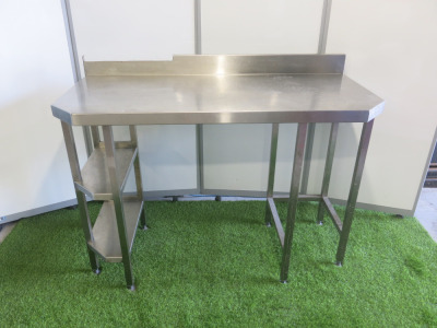 Stainless Steel Bespoke Prep Table. Size H92 x W135 x D62cm.