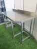 Stainless Steel Bespoke Prep Table. Size H92 x W135 x D62cm. - 2