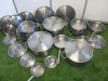 Assortment of Matfer Bourgeat Stainless Steel Pots & Pans to Include: 10 x Pots, 5 x Pans & 14 Lids. - 2
