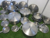 Assortment of Matfer Bourgeat Stainless Steel Pots & Pans to Include: 10 x Pots, 5 x Pans & 14 Lids. - 4
