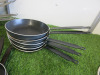 Assortment of Commercial Frying Pans to Include: 28 x 5" Mafter Bourgeat, 5 x 10" Mafter Bourgeat, 3 x 12.5" Mafter Bourgeat & 5 x 9.5" Unbranded. - 6
