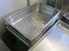 21 x Stainless Steel 1/1 Gastro Trays in Assorted Sizes & 10 x Bourgeat Stainless Steel Lids. - 2