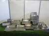 90 x Assorted Stainless Steel Cooking Trays & Preparation Pots.
