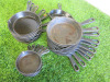 24 x Genware Cast Iron Pans to Include: 18 x 6" & 6 x 4". - 3
