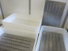 8 x White 60 x 40cm Tubs with 4 x Stainless Steel Perforated Inserts. - 2