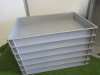 7 x BasicLine Grey 60 x 40cm Trays to Include: 6 x D2.5" & 1 x D6.5". - 3