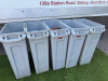 5 x Rubbermaid SlimJim Container Gray 87L Bins. - 3