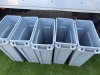 5 x Rubbermaid SlimJim Container Gray 87L Bins. - 2