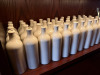 136 x MKM, 0.75cl, Beige Display Bottle/Vases. - 2