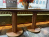 Wooden Top Dining/Restaurant Table on Twin Column Fluted Base. Size 135 x 75cm. - 2