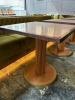 10 x Wooden Top Square Dining/Restaurant Tables on Column Fluted Base. Size 75 x 75cm. - 4