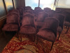 16 x Deep Purple Velvet Style Dining/Restaurant Lounge Chairs on Wooden Base. - 2
