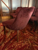 16 x Deep Purple Velvet Style Dining/Restaurant Lounge Chairs on Wooden Base. - 5