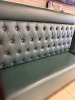 7 x Dark Green Faux Leather Button Back Banquet Seats. Size 120 x 160 x 57cm. - 5