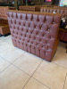 6 x Brown Faux Leather Free Standing Banquet Seats to Include: 1 x Double Button Backed & 5 x Single Button Backed. Size 112 x 130 x 60cm. - 3