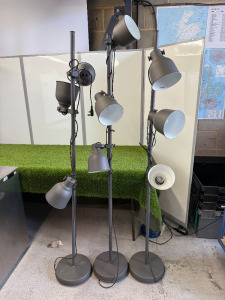 3 x Ikea Floor Standing Lamps, Model HEKTAR.