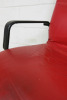 Paltrona Frey Designed by FA Porsche Red Leather & Black Frame Office Swivel Chair. - 3