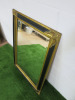 Gold & Black Framed Bevel Edged Mirror, Size H110 x W80cm. - 6