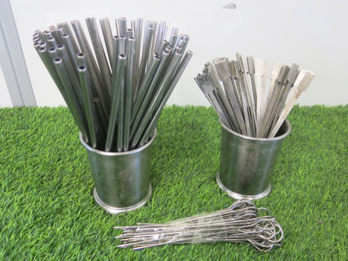 Assorted Stainless Steel Pics, Skewers & Straws.