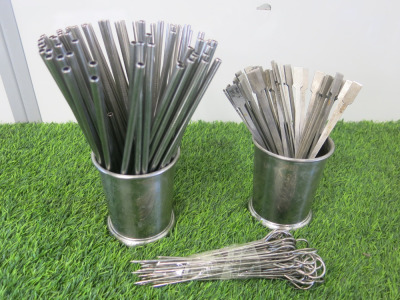 Assorted Stainless Steel Pics, Skewers & Straws.