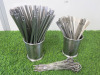 Assorted Stainless Steel Pics, Skewers & Straws.