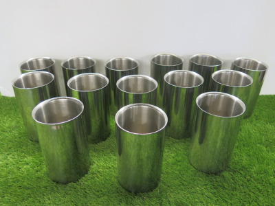 14 x Polished Stainless Steel Wine Coolers.