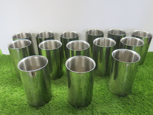 14 x Polished Stainless Steel Wine Coolers.