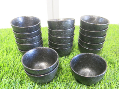 18 x Ceramic Black 2" Dipping/Sauce Pots.