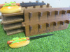 5 x Rew Think 16 x 8" Wooden Serving Plates & 2 x Hot Dog Handle Serrated Knives. - 2